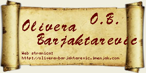 Olivera Barjaktarević vizit kartica